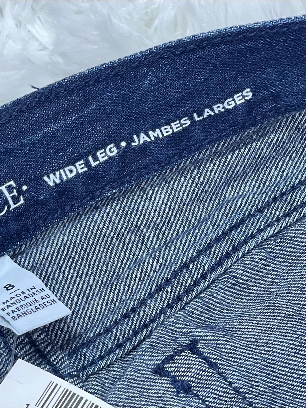 The Children's Place Girl’s Dark Blue Studded Wide-Leg Jeans Size 8 NWT